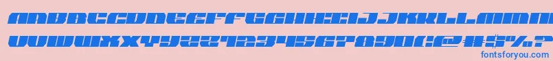 joysharksemicondsemital Font – Blue Fonts on Pink Background