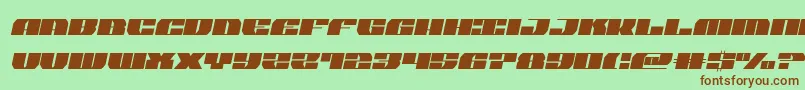 joysharksemicondsemital Font – Brown Fonts on Green Background