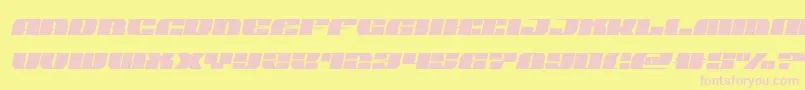 joysharksemicondsemital Font – Pink Fonts on Yellow Background