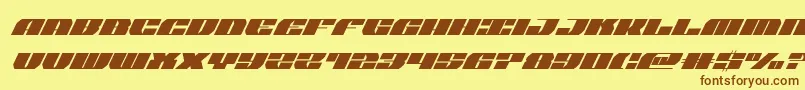 joysharksemicondsuperital Font – Brown Fonts on Yellow Background