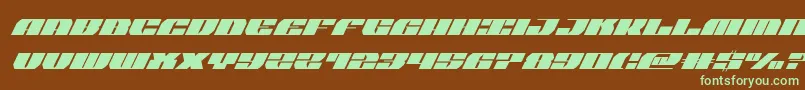 joysharksemicondsuperital Font – Green Fonts on Brown Background