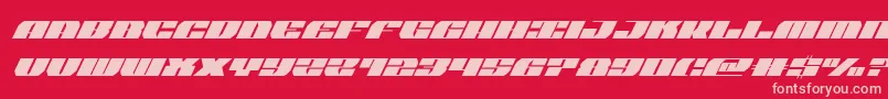 joysharksemicondsuperital Font – Pink Fonts on Red Background