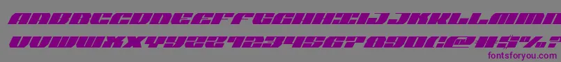 joysharksemicondsuperital Font – Purple Fonts on Gray Background