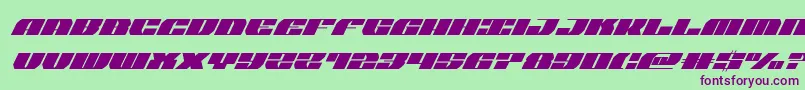 joysharksemicondsuperital Font – Purple Fonts on Green Background