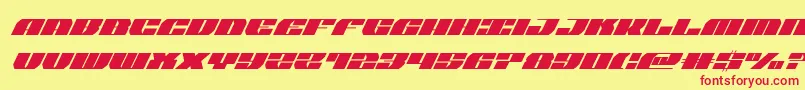 joysharksemicondsuperital Font – Red Fonts on Yellow Background