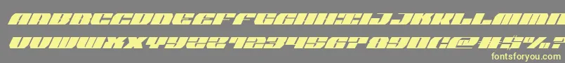 joysharksemicondsuperital Font – Yellow Fonts on Gray Background