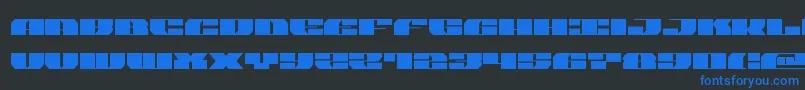 joysharksemiexpand Font – Blue Fonts on Black Background