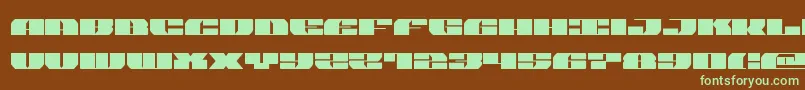 joysharksemiexpand Font – Green Fonts on Brown Background