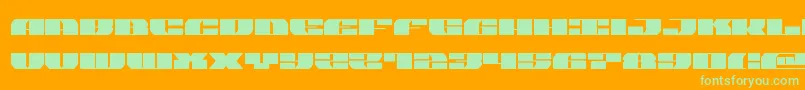 Police joysharksemiexpand – polices vertes sur fond orange