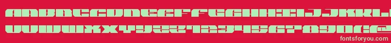 joysharksemiexpand Font – Green Fonts on Red Background