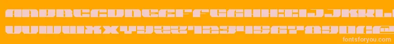 joysharksemiexpand Font – Pink Fonts on Orange Background