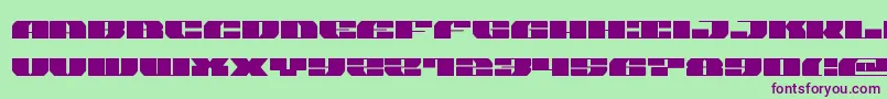 joysharksemiexpand Font – Purple Fonts on Green Background