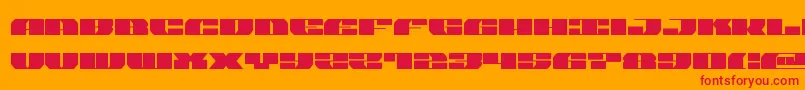 joysharksemiexpand Font – Red Fonts on Orange Background