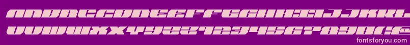 joysharksemiexpandital Font – Pink Fonts on Purple Background