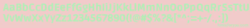 RudaBlack Font – Green Fonts on Pink Background