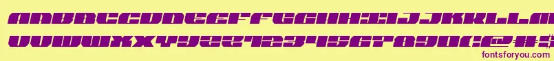 joysharksemital Font – Purple Fonts on Yellow Background