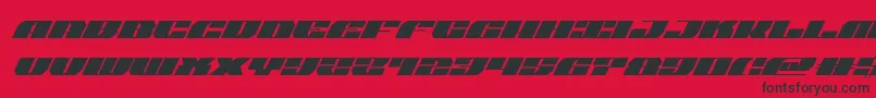 フォントjoysharksuperital – 赤い背景に黒い文字