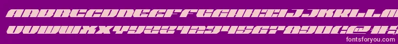 joysharksuperital-fontti – vaaleanpunaiset fontit violetilla taustalla