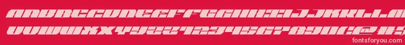 joysharksuperital Font – Pink Fonts on Red Background