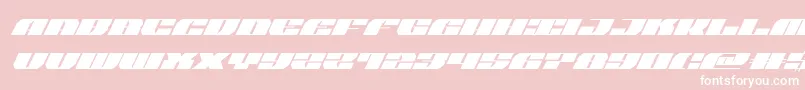 joysharksuperital-Schriftart – Weiße Schriften auf rosa Hintergrund