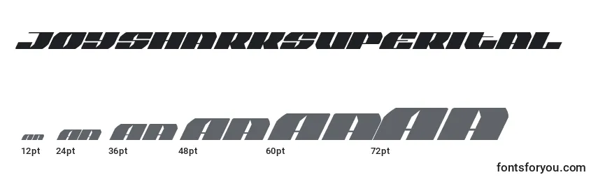 Joysharksuperital Font Sizes