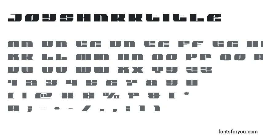 A fonte Joysharktitle – alfabeto, números, caracteres especiais