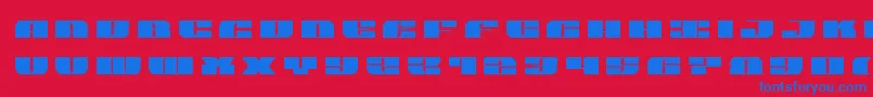 フォントjoysharktitle – 赤い背景に青い文字