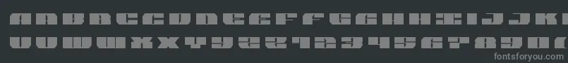 joysharktitle-fontti – harmaat kirjasimet mustalla taustalla