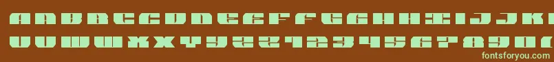 joysharktitle-fontti – vihreät fontit ruskealla taustalla