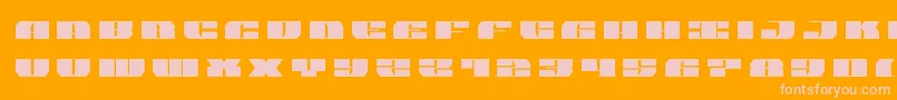 joysharktitle-fontti – vaaleanpunaiset fontit oranssilla taustalla