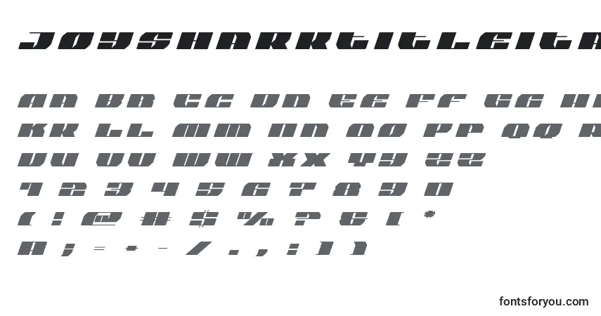 Шрифт Joysharktitleital – алфавит, цифры, специальные символы