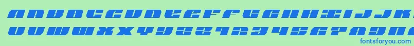Шрифт joysharktitleital – синие шрифты на зелёном фоне