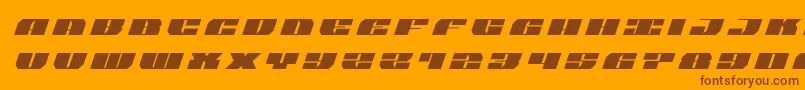Шрифт joysharktitleital – коричневые шрифты на оранжевом фоне