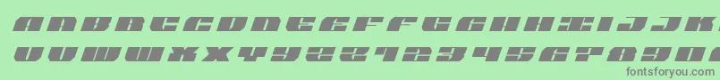 フォントjoysharktitleital – 緑の背景に灰色の文字