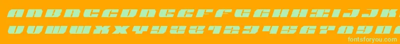 フォントjoysharktitleital – オレンジの背景に緑のフォント