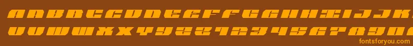 joysharktitleital Font – Orange Fonts on Brown Background