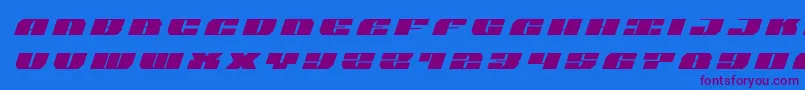 joysharktitleital-Schriftart – Violette Schriften auf blauem Hintergrund