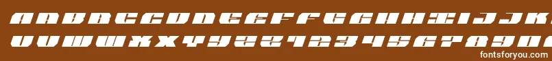 フォントjoysharktitleital – 茶色の背景に白い文字