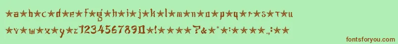 jsa lovechinese-fontti – ruskeat fontit vihreällä taustalla