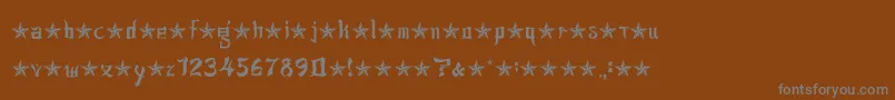 jsa lovechinese-Schriftart – Graue Schriften auf braunem Hintergrund