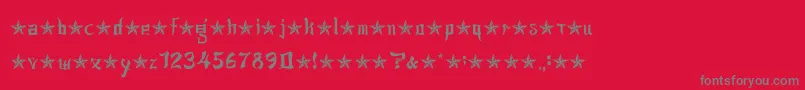 フォントjsa lovechinese – 赤い背景に灰色の文字