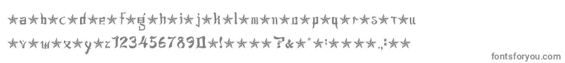 フォントjsa lovechinese – 白い背景に灰色の文字