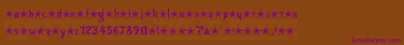 jsa lovechinese Font – Purple Fonts on Brown Background