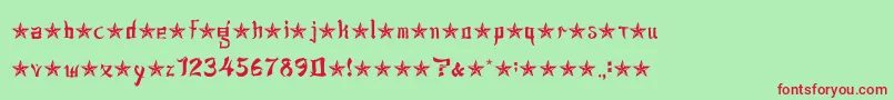 jsa lovechinese-Schriftart – Rote Schriften auf grünem Hintergrund