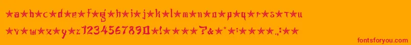 jsa lovechinese Font – Red Fonts on Orange Background