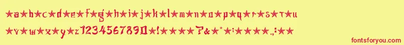 jsa lovechinese Font – Red Fonts on Yellow Background