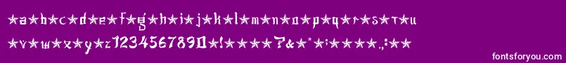 jsa lovechinese Font – White Fonts on Purple Background