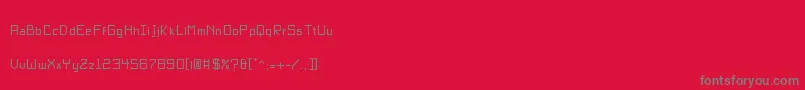 Fonte Juan Casco basica unicode – fontes cinzas em um fundo vermelho