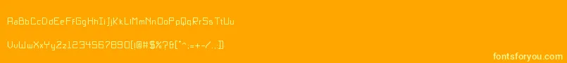 Juan Casco basica unicode Font – Yellow Fonts on Orange Background