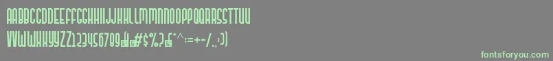 JUANGKANS DEMO VER-Schriftart – Grüne Schriften auf grauem Hintergrund